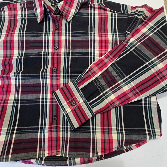 J. Crew Étienne Cropped Shirt Stewart Tartan Cotton Poplin Plaid Women's S NWT - Picture 7 of 11